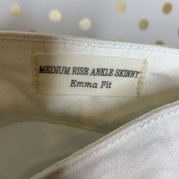 Guess emma fit mid rise skinny jeans white 29 - Picture 6 of 8